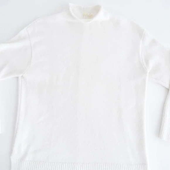 Anthropologie Moth  White Mockneck Knit Sweater Cottagecore XS - Picture 8 of 13